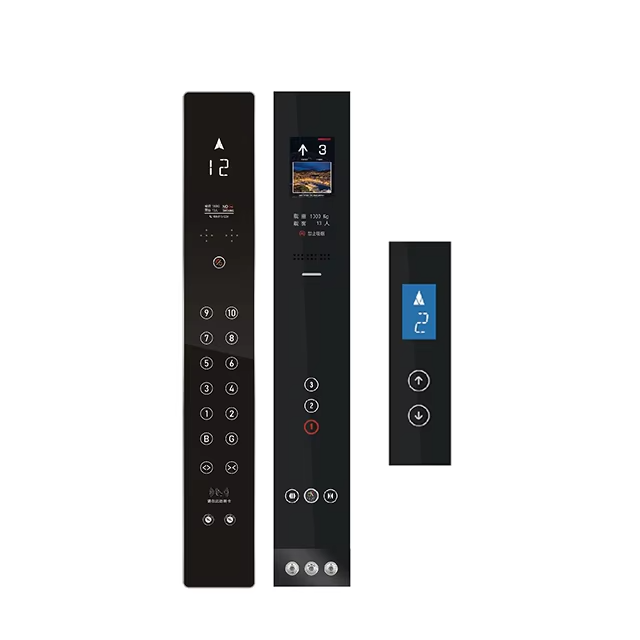 Nástěnný dotykový displej pro výtah VTSP336 s tlačítkem pro výtah Moderní design Nerezová ocel a sklo Cop and Lop