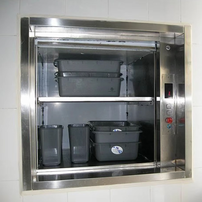 VTEF110 Restaurační služba Výtah jídel Automatické dveře Bezpřevodová trakce Pohon střídavým proudem PVC podlaha Odolná Bezpečné pro hotely Vily Kuchyně