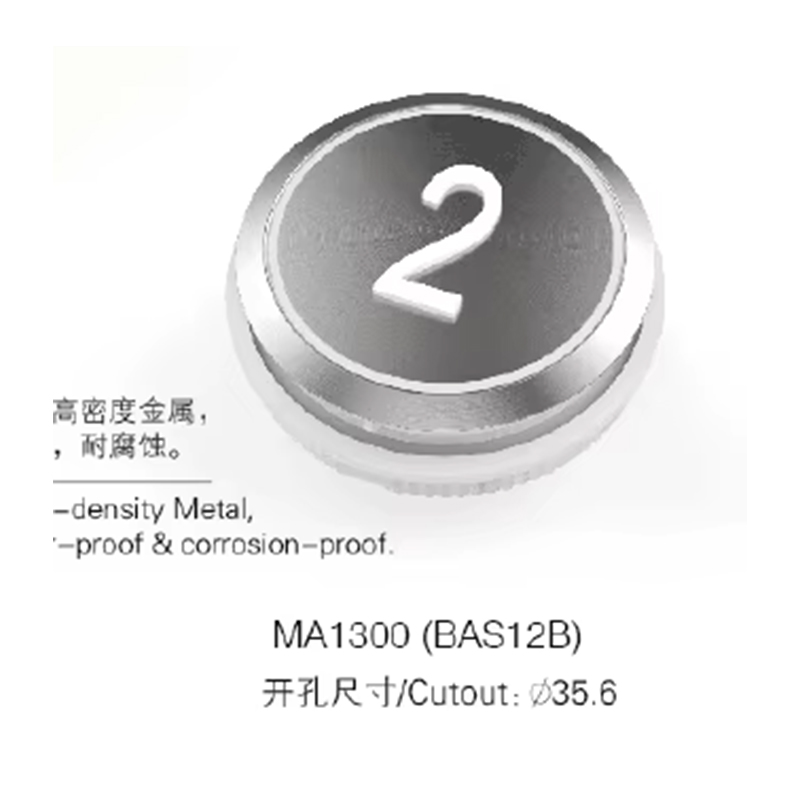 VTSP359 Čína Hot Selling BST Elevator Reset 22mm Black Push LED Nerezová ocel Vodotěsný ISO9001 certifikovaný model s 1 roční zárukou
